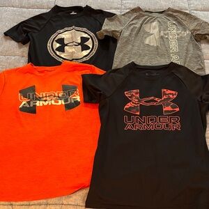 Under Armour Kids' Black, Gray, and Orange Tees